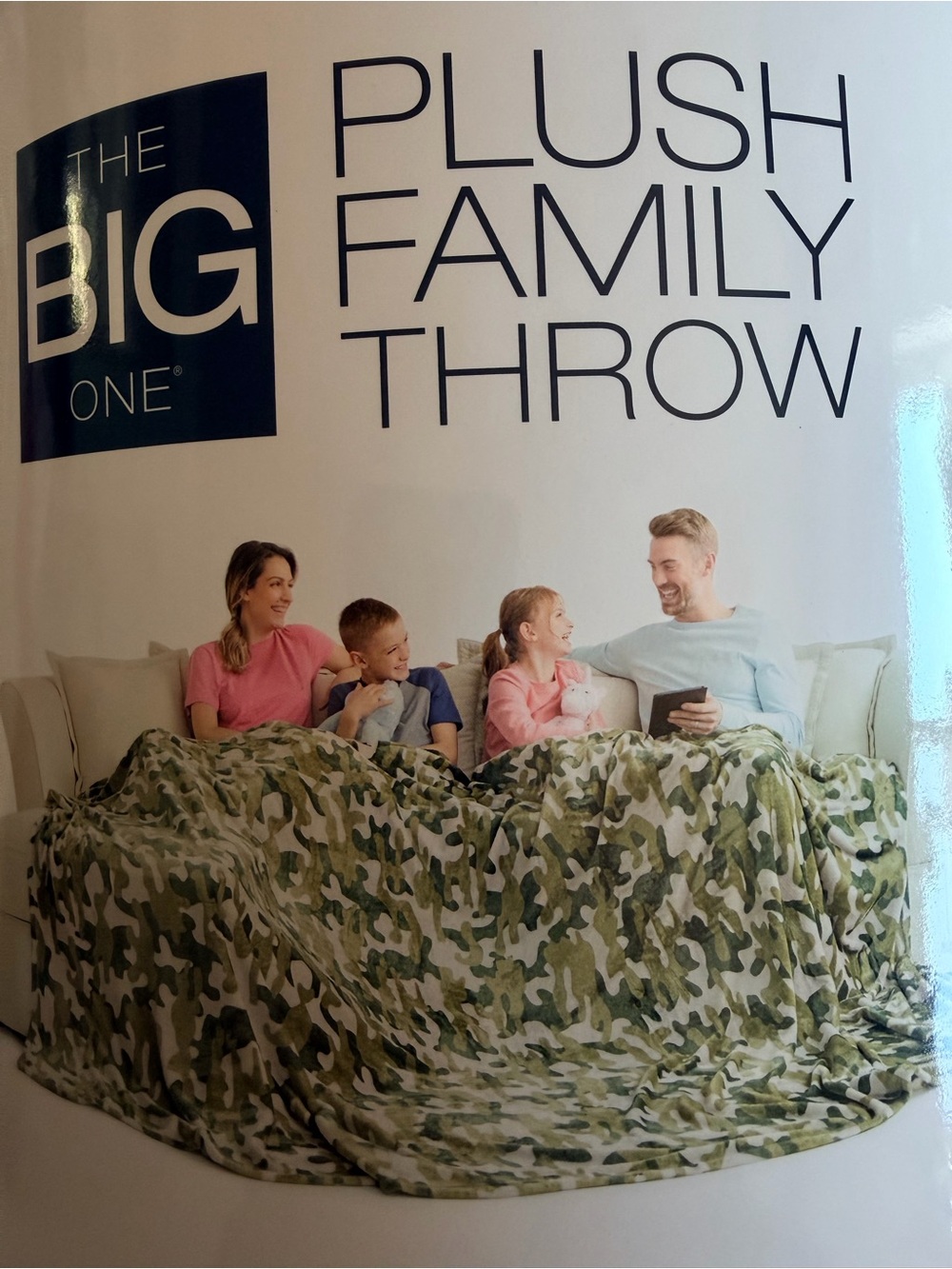 The Big One Green Camo Supersoft Family Throw